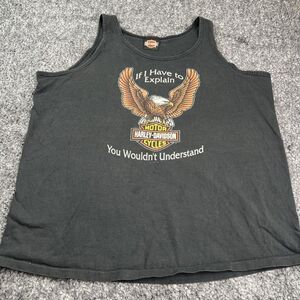 Mens Large Vintage 1996 Harley Davidson Lancaster California  Tanktop 2X